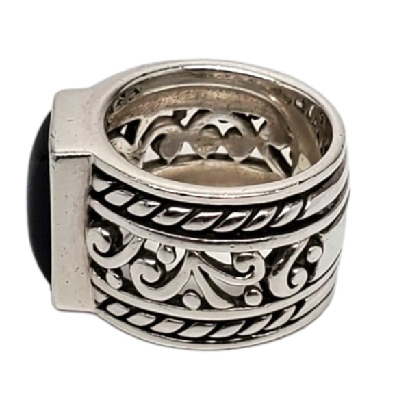 Silpada Sterling Silver Black Onyx Ring Size 7.5 #17463 - Picture 3 of 8